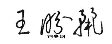 駱恆光王盼麗草書個性簽名怎么寫