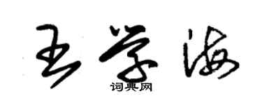 朱錫榮王學海草書個性簽名怎么寫