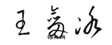 駱恆光王劍冰草書個性簽名怎么寫