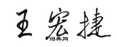 駱恆光王宏捷行書個性簽名怎么寫