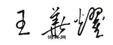 駱恆光王華耀草書個性簽名怎么寫