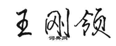 駱恆光王剛領行書個性簽名怎么寫