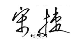 駱恆光宋捷草書個性簽名怎么寫