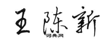 駱恆光王陳新行書個性簽名怎么寫