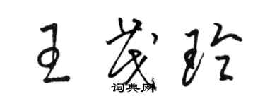 駱恆光王茂玲草書個性簽名怎么寫