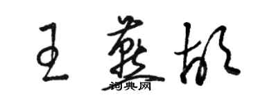 駱恆光王燕胡草書個性簽名怎么寫