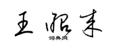 梁錦英王昭來草書個性簽名怎么寫