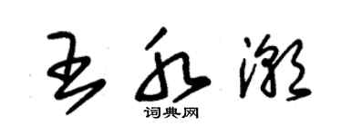 朱錫榮王水潮草書個性簽名怎么寫
