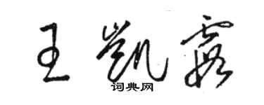 駱恆光王凱霞草書個性簽名怎么寫