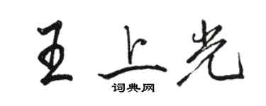 駱恆光王上光行書個性簽名怎么寫