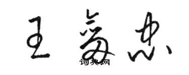 駱恆光王劍忠草書個性簽名怎么寫