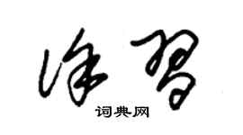 朱錫榮徐習草書個性簽名怎么寫