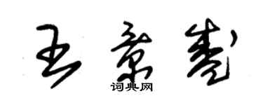 朱錫榮王景盛草書個性簽名怎么寫