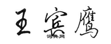 駱恆光王賓鷹行書個性簽名怎么寫