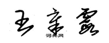 朱錫榮王章霞草書個性簽名怎么寫