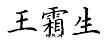 丁謙王霜生楷書個性簽名怎么寫