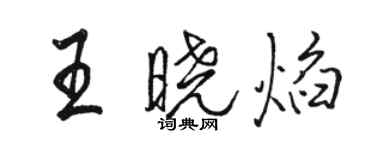 駱恆光王曉焰行書個性簽名怎么寫