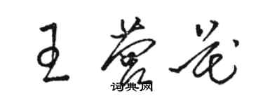 駱恆光王營花草書個性簽名怎么寫