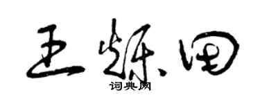 曾慶福王爍田草書個性簽名怎么寫