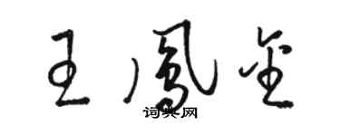 駱恆光王鳳金草書個性簽名怎么寫