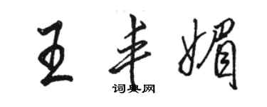 駱恆光王豐媚行書個性簽名怎么寫