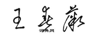 駱恆光王春薇草書個性簽名怎么寫