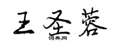 曾慶福王聖蓉行書個性簽名怎么寫