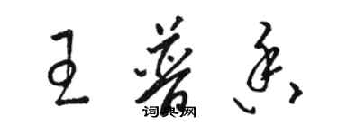 駱恆光王普香草書個性簽名怎么寫