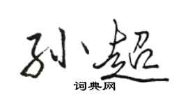 駱恆光孫超行書個性簽名怎么寫