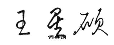 駱恆光王星碩草書個性簽名怎么寫