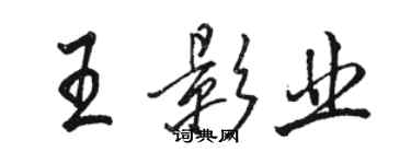 駱恆光王影業行書個性簽名怎么寫