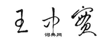 駱恆光王中實草書個性簽名怎么寫