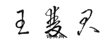 駱恆光王雙君草書個性簽名怎么寫