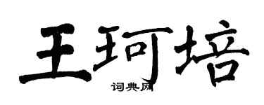 翁闓運王珂培楷書個性簽名怎么寫