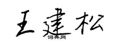 王正良王建松行書個性簽名怎么寫