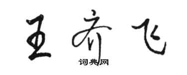 駱恆光王齊飛行書個性簽名怎么寫