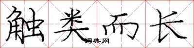 龐中華觸類而長楷書怎么寫