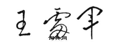 駱恆光王雷軍草書個性簽名怎么寫