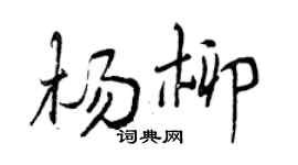 曾慶福楊柳行書個性簽名怎么寫