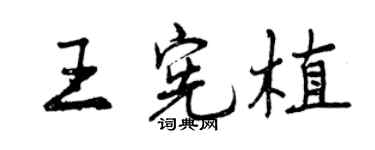 曾慶福王憲植行書個性簽名怎么寫