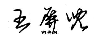 朱錫榮王屏兒草書個性簽名怎么寫