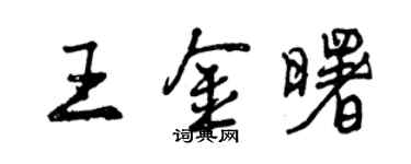 曾慶福王金曙行書個性簽名怎么寫