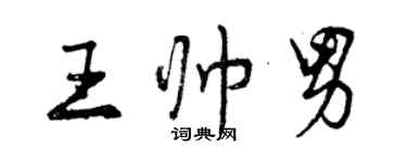 曾慶福王帥男行書個性簽名怎么寫