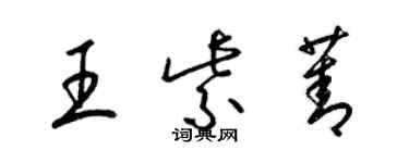 梁錦英王紫菁草書個性簽名怎么寫