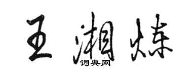 駱恆光王湘煉行書個性簽名怎么寫