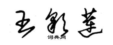 朱錫榮王彩蓮草書個性簽名怎么寫