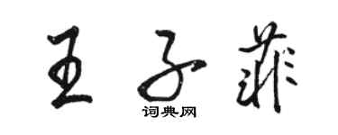 駱恆光王子菲行書個性簽名怎么寫