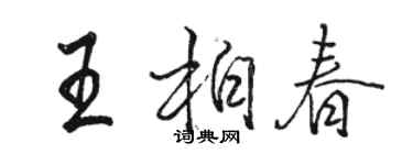 駱恆光王柏春行書個性簽名怎么寫