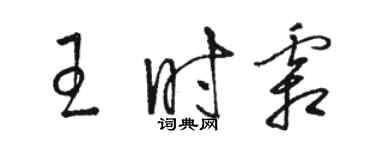 駱恆光王時霜草書個性簽名怎么寫