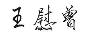 駱恆光王慰曾行書個性簽名怎么寫